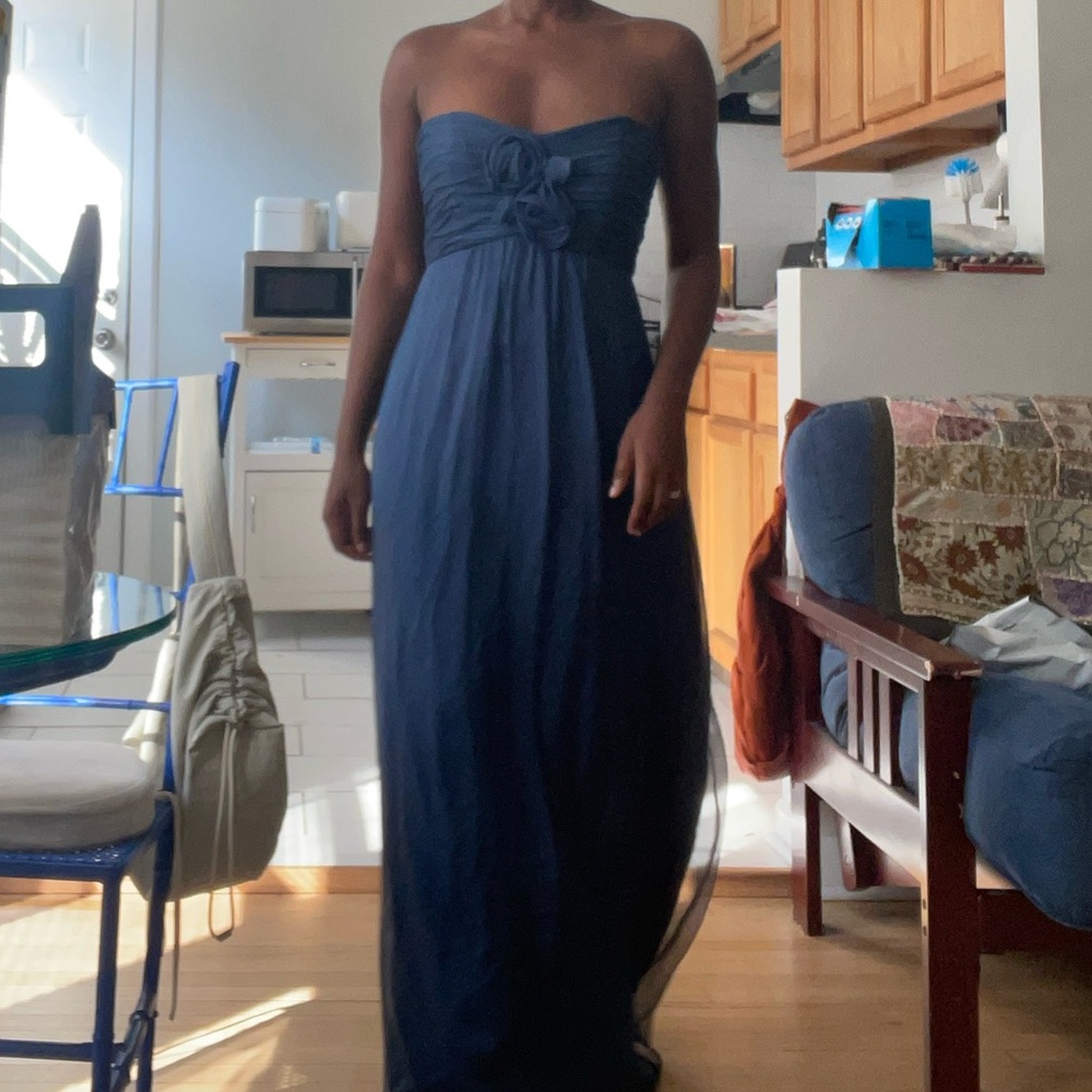 Amsale Midnight Blue Strapless Gown